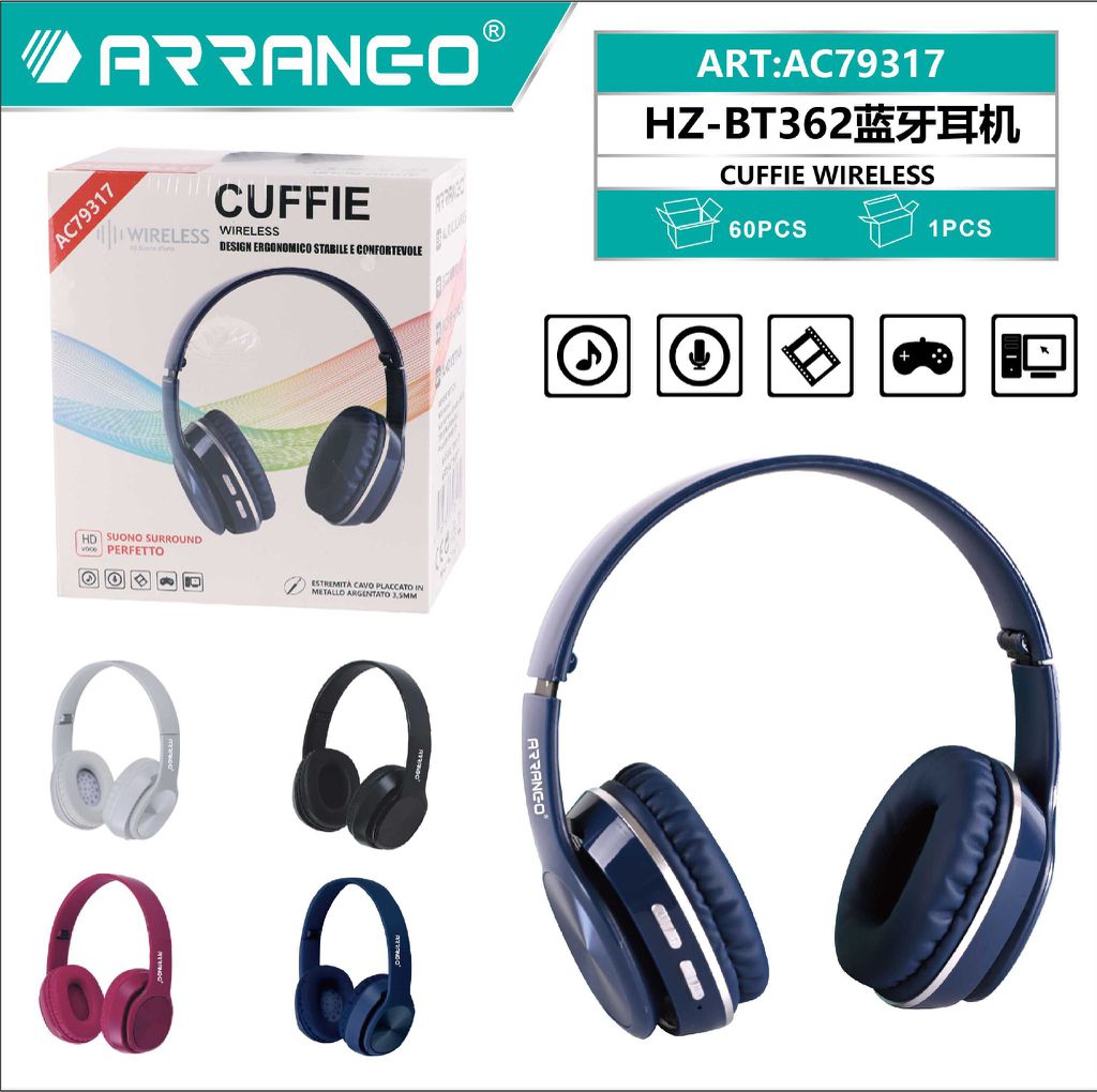 CUFFIE WIRELESS PIU CAVO AUDIO