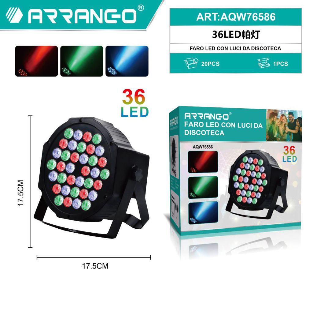 FARO LED CON LUCI DA DISCOTECA 1